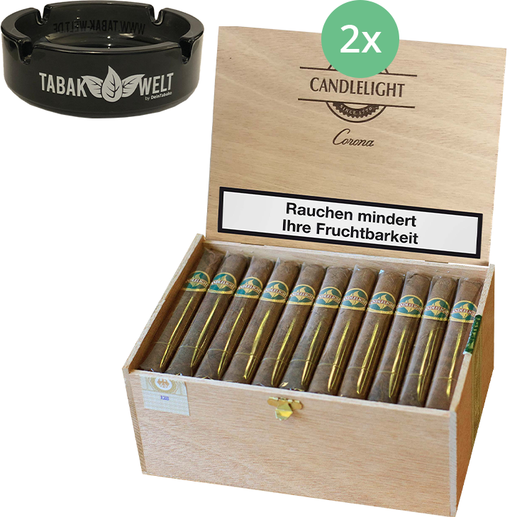 2 x Candlelight Corona Brasil + 1 x Glasascher